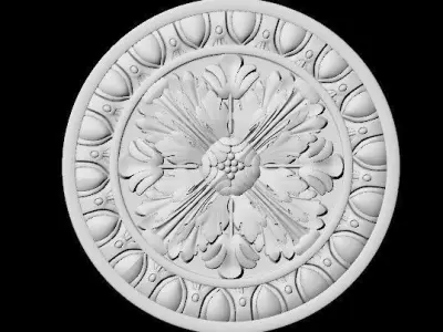 20 high quality carved rosettes 3D model