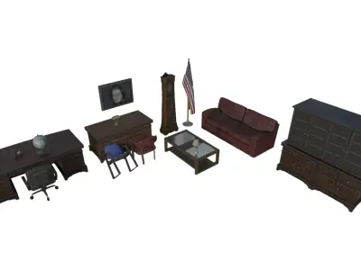 Office Props Pack 3 Low-poly 3D model