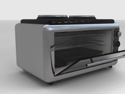 cooker toaster oven 3D model