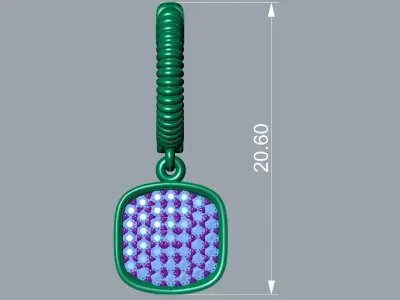 Floral Style Earring 3D print model