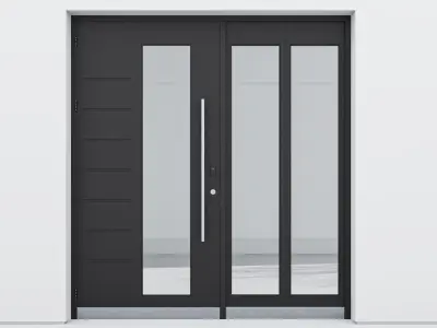 Aluminium door 48 3D model