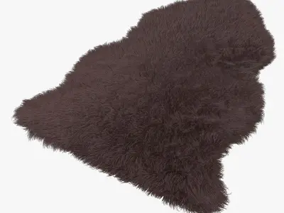 Artificial Sheepskin brown 3D model
