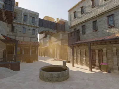 LUMION SCENE MEDIEVAL BLOCK 9 15 Free 3D model