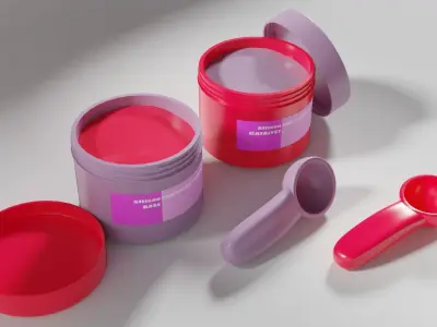 Dental Impression Material - Silicone and dispenser 3D model