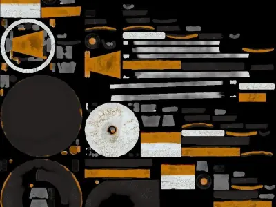 Low-poly Floor Buffer Low-poly 3D model