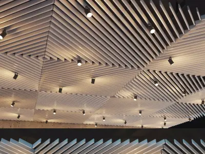 Suspended ceiling rack and pinion 21 Low-poly 3D model