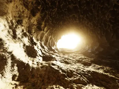 Cave V8 - Cave Base Environment Low-poly 3D model