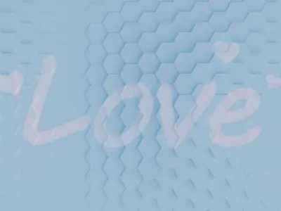 Hexagon grid seamless loop animation 3 3D model