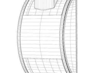 Modern Wall Fireplace 2 3D model