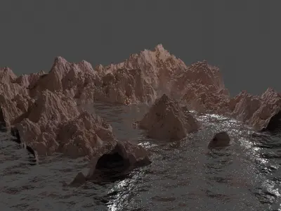 Beautiful stone mountains 3D print model