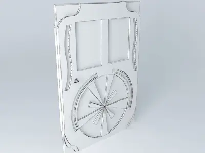 cool door design with windows  Free 3D model