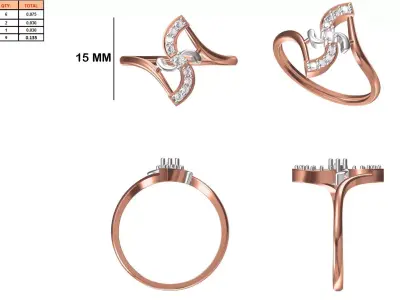 Ladies-Elegant Stone Rings For Womens 47 3D print model