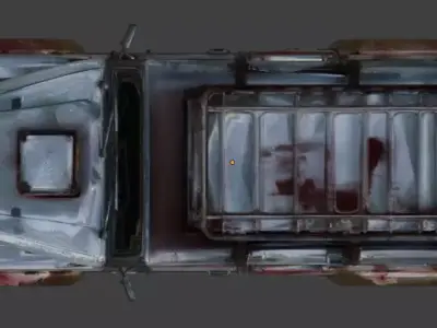 Post-Apocalyptic Survival SUV 3D Model Low-poly 3D model