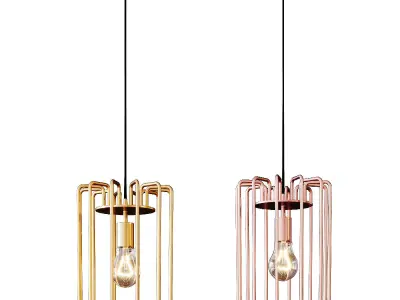 Wired Wide Gold LED Mini Pendant 3D model