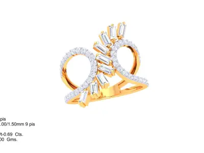 Women Ring  Render 3dm STL OBJ FBX Details 3D print model 158
