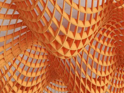 Parametric cage ceiling 3D model