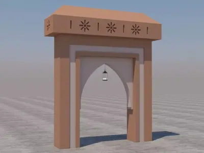 Traditional Moroccan Door Marrakech 3D model
