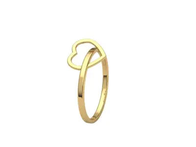 Gold minimal ring2 3D print model