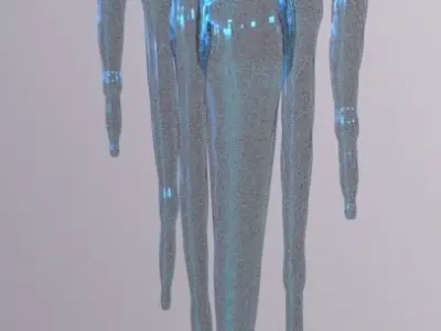 Ice Hanging Low-poly 3D model