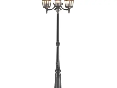 Darkaway Outdoor Lamp Post Light with GFCI Outlets 3D model