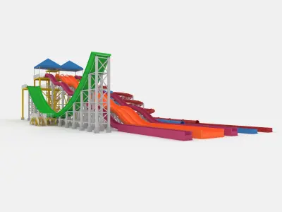 Waterpark Slide 12 3D model