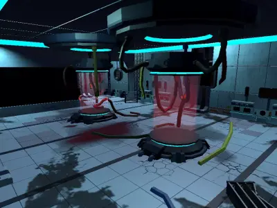 Modular Assets - Abandoned Science Lab Free low-poly 3D model