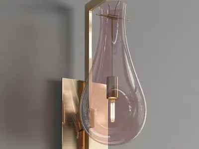 DROP 1 glass wall sconce 3D model