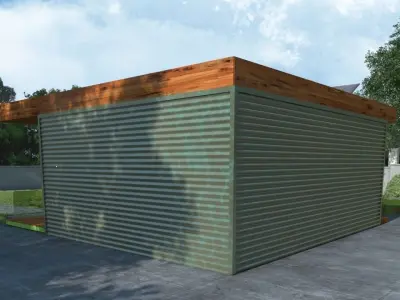 Modular wooden house 3D model