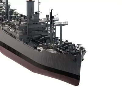 WW2 US NAVY LIBERTY CLASS CARGO SHIP 3D model