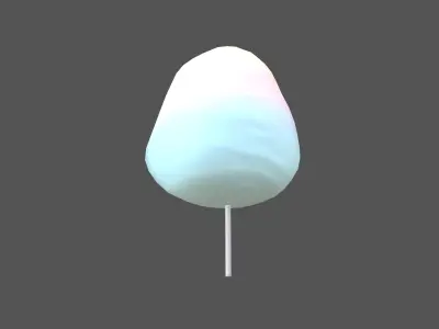 Cotton Candy V1 006 Low-poly 3D model