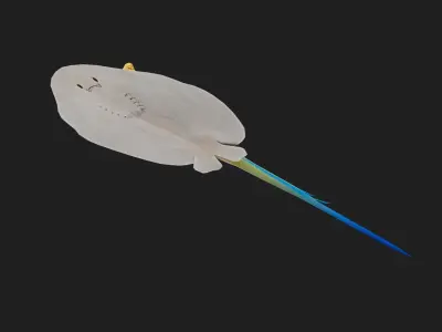 Ray fish Low-poly 3D model