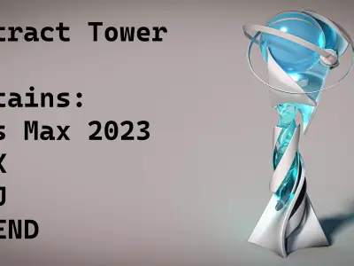 Sci-fi Tower Low-poly 3D model