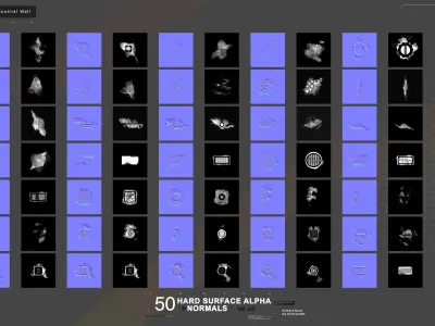 Hard-Surface Alphas Damaged wall  Vol 2 Texture
