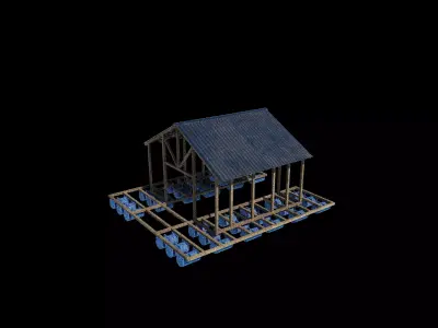 floating structure frame 3D model