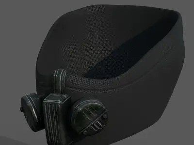 Gas mask PBR textures low poly futuristic  Low-poly 3D model