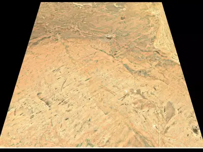 NEOM city topography Saudi Arabia - tile n27 e38 3D model