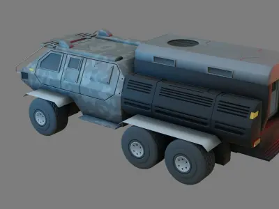 Sci-Fi Military Vehicle - Low Poly - Game Ready -PBR Low-poly 3D model