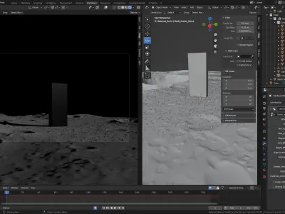 Blender Lunar Moonscape 3D model