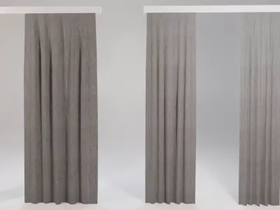  Shapespark low poly curtains kit - Free 3D model