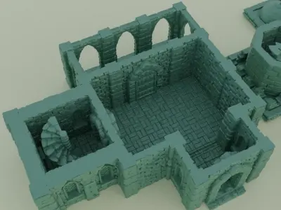 Desert Minaret Tabletop Terrain 28 mm 3D print model