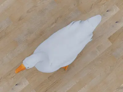White Goose Low-poly 3D model