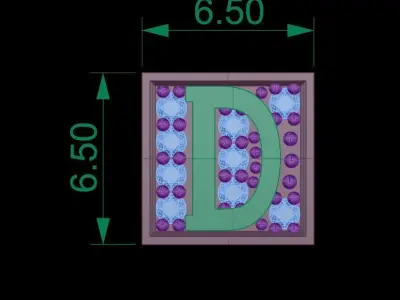 alphabet bracelet 3D print model