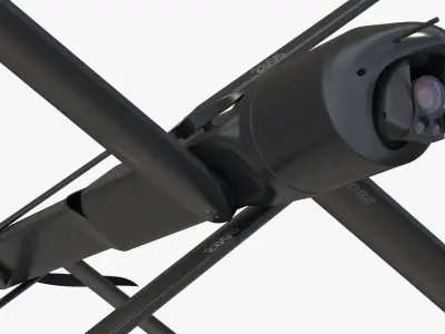  Tactical Loitering UAV Weapon in Flight Black 