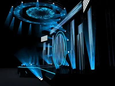 Event Stage Low-poly 3D model