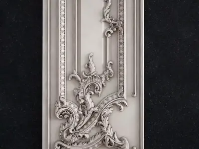 Door baroque 3D print model purchase