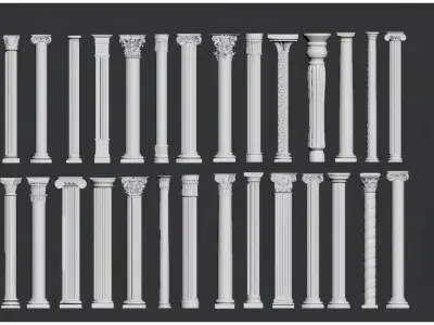 European-style Roman column 3D model