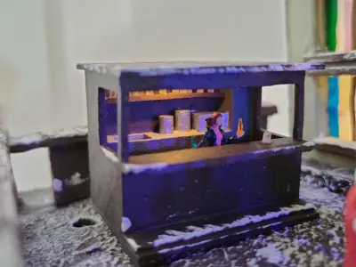 Food Booth - H0 Scale 3D print model