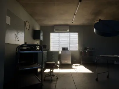 Clinic Interior Low-poly 3D model