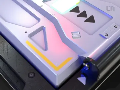 Sci-Fi Underground Access Door PBR LOWPOLY GAMEREADY Low-poly 3D model