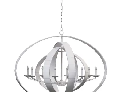 Luna Oval Chandelier by lightology 3D model